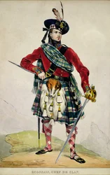 Hoofd van een Schotse Clan